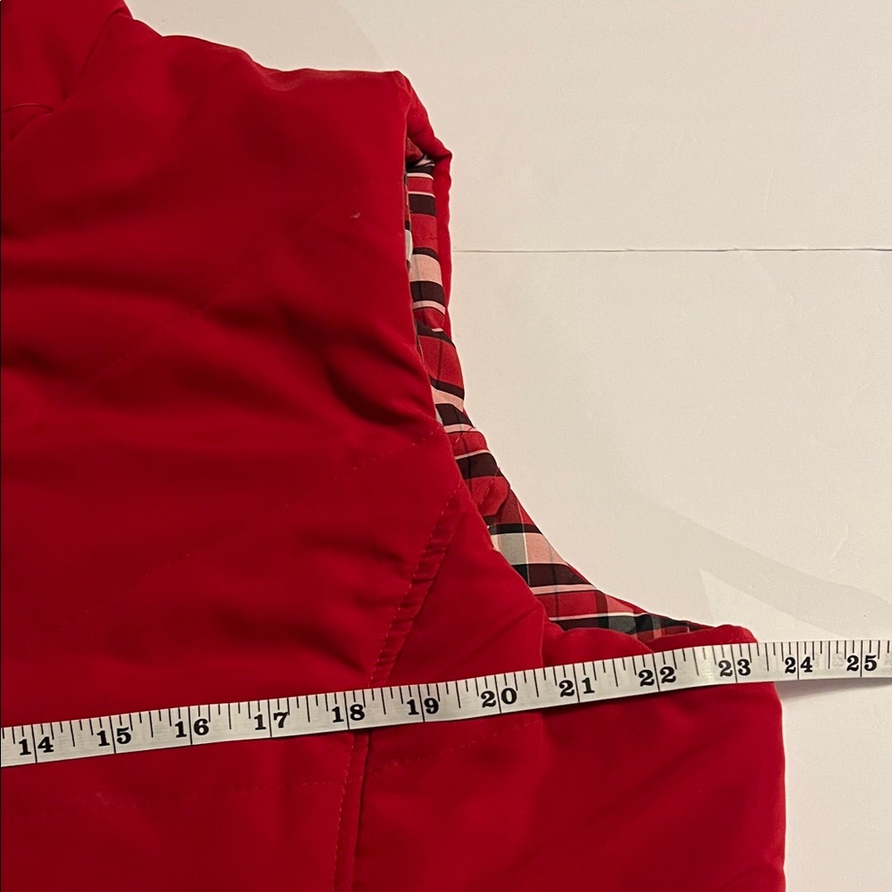 Karen Scott Vest Womens Size XL Red Sleeveless Full Zip Pockets Double Sided EUC - Picture 5 of 8